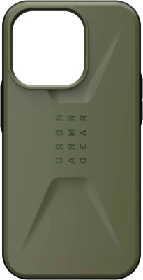 Чехол-накладка UAG Civilian для iPhone 14 Pro (оливковый)