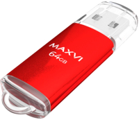 Usb flash накопитель Maxvi MP 64GB 2.0 (красный) - 