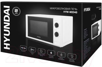 Изображение товара Микроволновая печь Hyundai HYM-M2048 (белый)