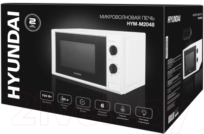 Изображение товара Микроволновая печь Hyundai HYM-M2048 (белый)