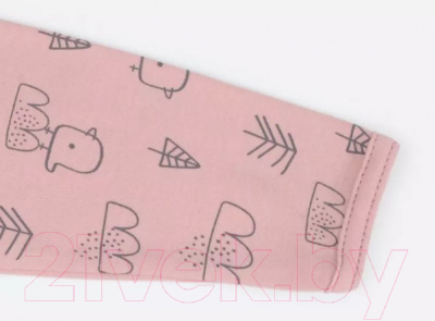 Набор боди для малышей MOWbaby Birds с длинным рукавом / 6182 (розовый, р.62)