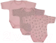 Набор боди для малышей MOWbaby Birds с коротким рукавом / 6282 (розовый, р.68) - 