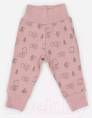 Комплект одежды для малышей MOWbaby Birds / 2-82 (розовый, р.68)