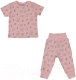 Комплект одежды для малышей MOWbaby Birds / 2-82 (розовый, р.68) - 