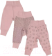 Набор штанов для малышей MOWbaby Birds / 3282 (розовый, р.56) - 