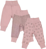 Набор штанов для малышей MOWbaby Birds / 3282 (розовый, р.68) - 