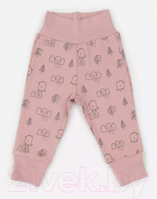 Набор штанов для малышей MOWbaby Birds / 3282 (розовый, р.74)