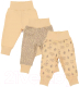 Набор штанов для малышей MOWbaby Birds / 3282 (желтый, р.68) - 