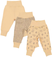 Набор штанов для малышей MOWbaby Birds / 3282 (желтый, р.74) - 