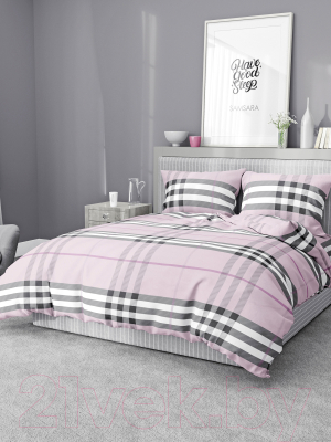 Комплект постельного белья Samsara Burberry 200-16 (розовый)