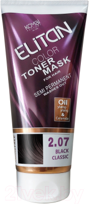 Тонирующая маска для волос Элитан 2.07 (150мл, черный классический)