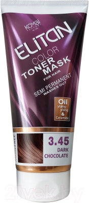 Тонирующая маска для волос Элитан 3.45 (150мл, темный шоколад)
