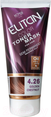 Тонирующая маска для волос Элитан 4.26 (150мл, золотисто-каштановый)