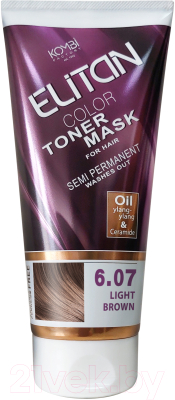 Тонирующая маска для волос Элитан 6.07 (150мл, русый)
