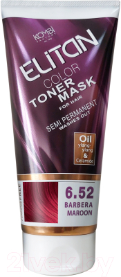 Тонирующая маска для волос Элитан 6.52 (150мл, барбера темно-бордовый)