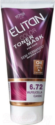 Тонирующая маска для волос Элитан 6.72 (150мл, вальполичелла классичесский)