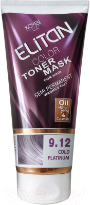 Тонирующая маска для волос Элитан 9.12 (150мл, холодный платиновый)