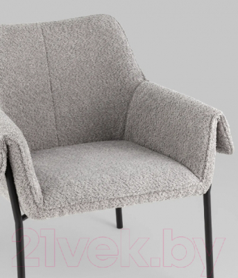 Кресло мягкое Stool Group Лаунж Бесс (альпака, серый)