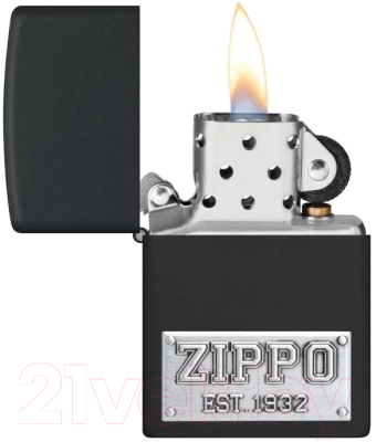 Зажигалка Zippo License Plate / 48689 (черный)