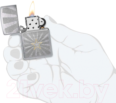 Зажигалка Zippo Star Design / 48657 (серебристый)