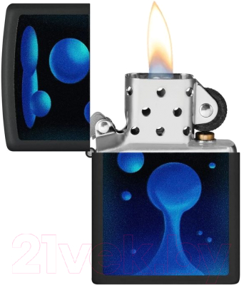 Зажигалка Zippo Lava Lamp / 48675 (черный матовый)