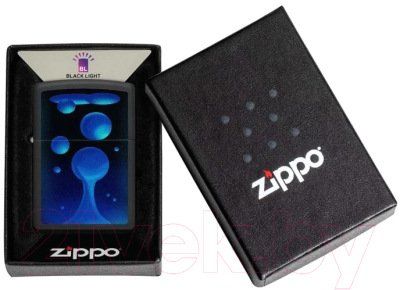 Зажигалка Zippo Lava Lamp / 48675 (черный матовый)