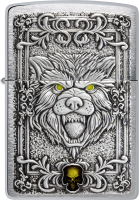Зажигалка Zippo Wolf Emblem / 48690 (серебристый) - 