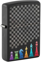 Зажигалка Zippo Chess Pieces / 48662 (черный) - 