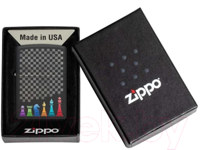 Зажигалка Zippo Chess Pieces / 48662 (черный)