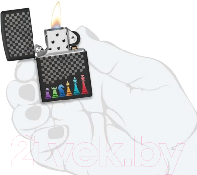 Зажигалка Zippo Chess Pieces / 48662 (черный)