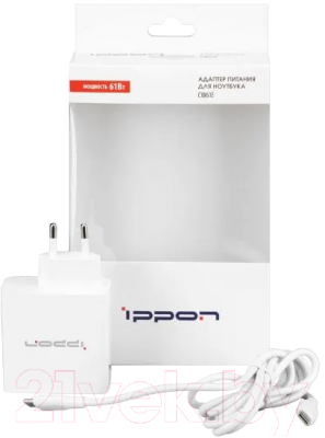 Зарядное устройство сетевое IPPON CW61E (белый)