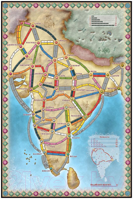 Дополнение к настольной игре Мир Хобби Ticket to Ride. Индия и Швейцария / 915678
