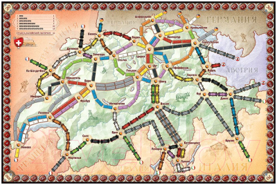 Дополнение к настольной игре Мир Хобби Ticket to Ride. Индия и Швейцария / 915678