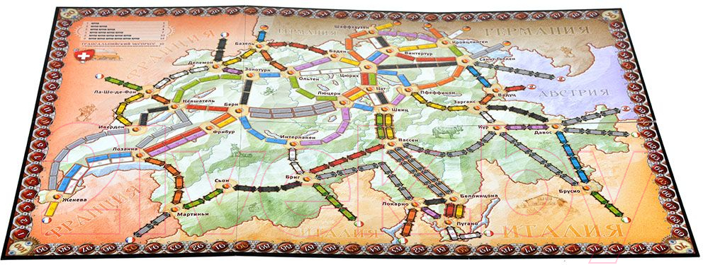 Дополнение к настольной игре Мир Хобби Ticket to Ride. Индия и Швейцария / 915678