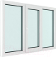 Миниатюра изображения товара Окно ПВХ Rehau Futuruss 3 части Поворотно-откидная центральная створка 3 стекла (1400x2100x70)