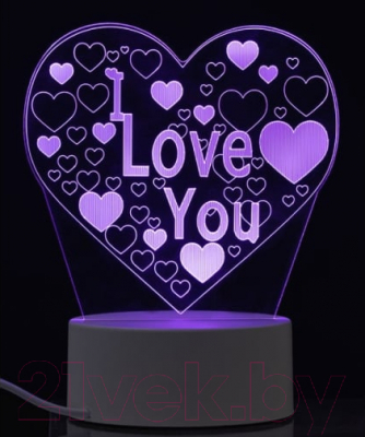 Ночник Energy 3D Сердце с надписью I Love You EN-NL 23 / 106254