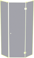 Душевой уголок Benetto BEN-701_GD_T 100x100 (тонированное стекло/золотистый) - 