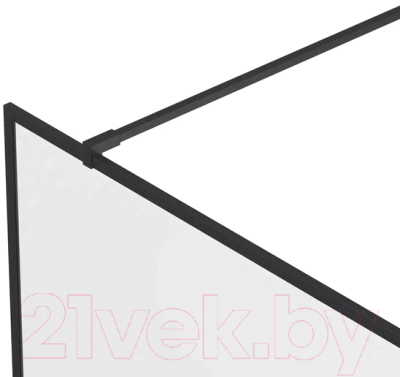Душевая стенка Benetto BEN-601_BL_M 125x220 (матовое стекло/черный)