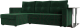 Диван угловой Лига Диванов Атланта Лайт левый / 112495L (велюр зеленый) - 