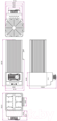 Обогреватель на DIN-рейку КС NTL 500-22 / 860381 (вентилятор, термостат)