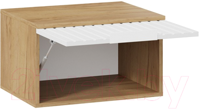 Шкаф навесной ТриЯ Хилтон Исп.2.1 (дуб крафт золотой/белый матовый)