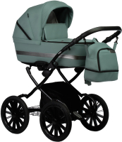 Детская универсальная коляска INDIGO Aveo Eco Plus 14 2 в 1 (Ae 01, шалфей/кожа) - 