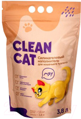Наполнитель для туалета Clean Cat Силикагелевый (1.5кг)