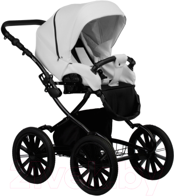 Детская универсальная коляска INDIGO Aveo Eco Plus 14 2 в 1 (Ae 04, белый/кожа)