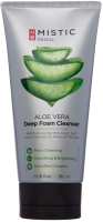 Пенка для умывания Mistic Aloe Vera Deep Foam Cleanser Глубокоочищающая с экстрактом Алоэ  (180мл) - 