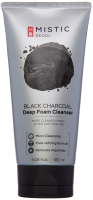 Пенка для умывания Mistic Black Charcoal Deep Foam Cleanser Глубокоочищающая с углем (180мл) - 