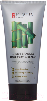 Пенка для умывания Mistic Green Bamboo Deep Foam Cleanser Глубокоочищающая (180мл)