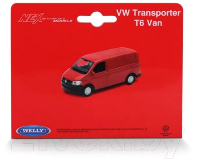 Масштабная модель автомобиля Welly Volkswagen Transporter T6 Van / 43762W