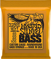 Струны для бас-гитары Ernie Ball 2833 Hybrid Slinky Bass 45-105 - 