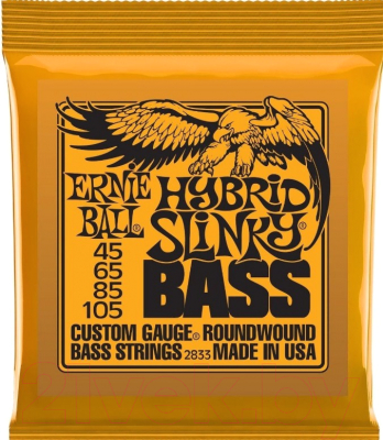 Струны для бас-гитары Ernie Ball 2833 Hybrid Slinky Bass 45-105